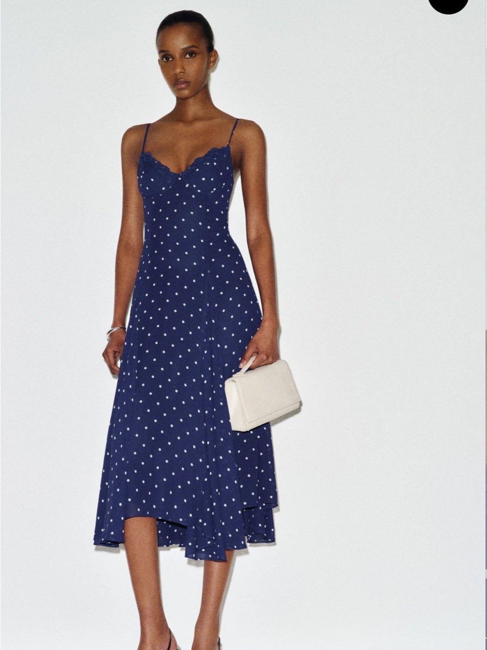 Reformation Laia Dress Danube dot (navy)
